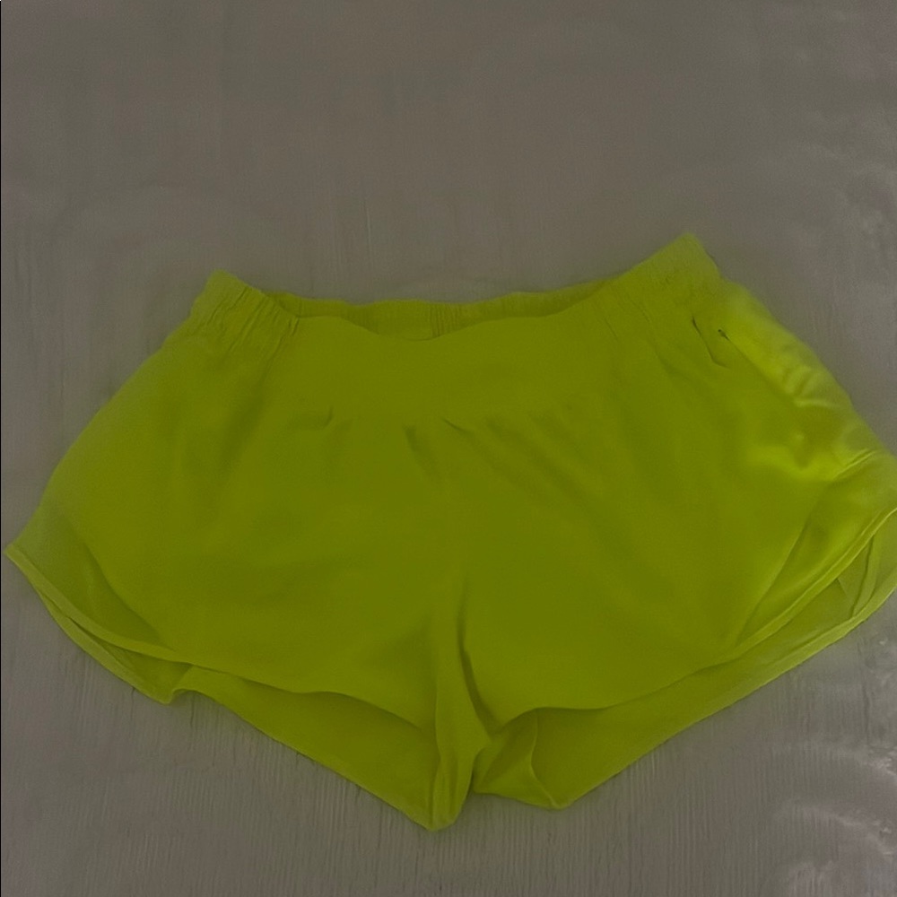 Lululemon Athletica Yellow Athletic Shorts